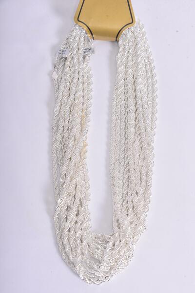 Chain Necklace Rope Chain 4 mm Wide 30 inch / 12 pcs = Dozen Rope , 4 mm Wide , 30 inches , Choose Gold or Silver Finishes