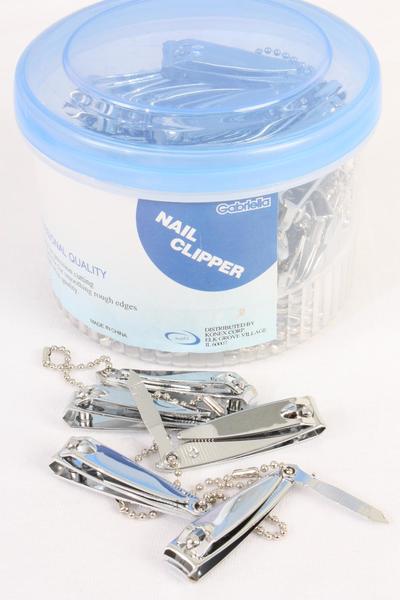 Nail Clipper With File & Holder 72pcs/Drum 2.25'' Long                                                                                                                           -