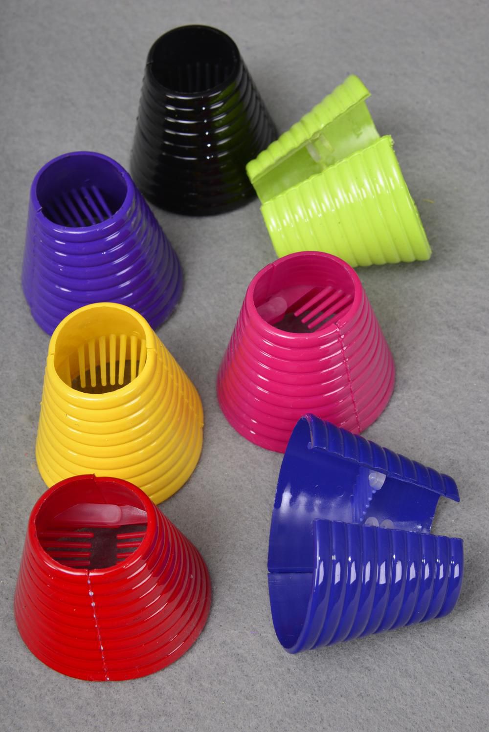 Hair Cone Ponytail Holder Open Circle Cuff Multi/DZ **Multi** Size2"x2