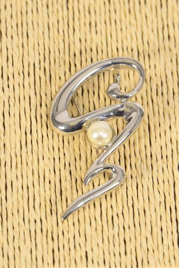 Brooch Art Look Pearl/PC Size-2.5"x 1.75" Wide,Come w Gift Box