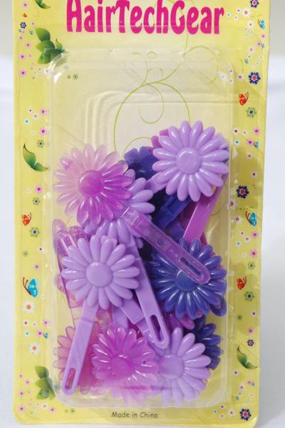 Barrettes Daisy Flower / 12 Card = Dozen  Choose Colors , Each Card have UPC Code , 12 Card = Dozen 