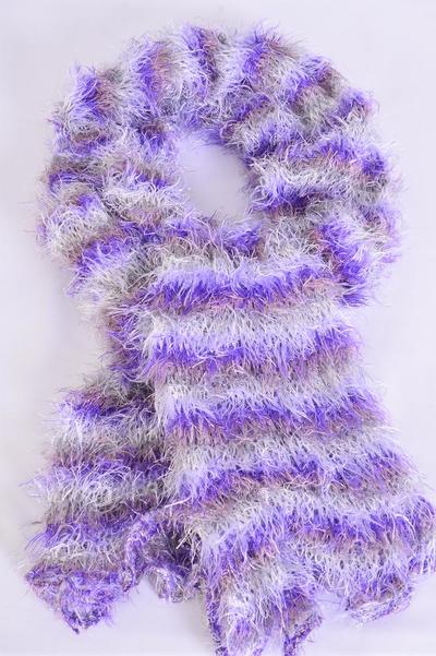 Multifunction Magic Scarf Amazing Shawls Scarves Lavender /DZ Lavender, Size-13"x 64" Wide, Display Card & OPP Bag