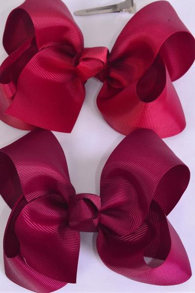 burgundy clip on bow tie
