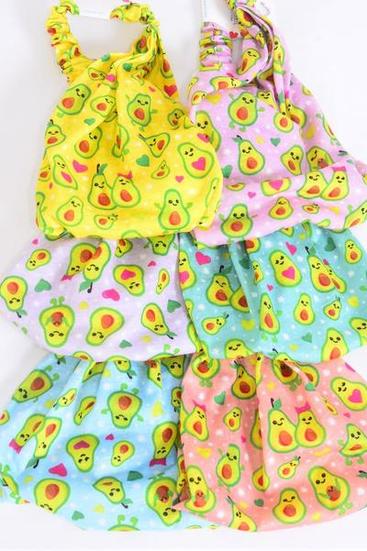 Headband Turban Wide Cotton Stretch Avocadorable Multi / 12 pcs =  Dozen Stretch , Wedth - 8.5", 2 of each Pattern Mix , Individual Hang Tag & OPP Bag & UPC Code