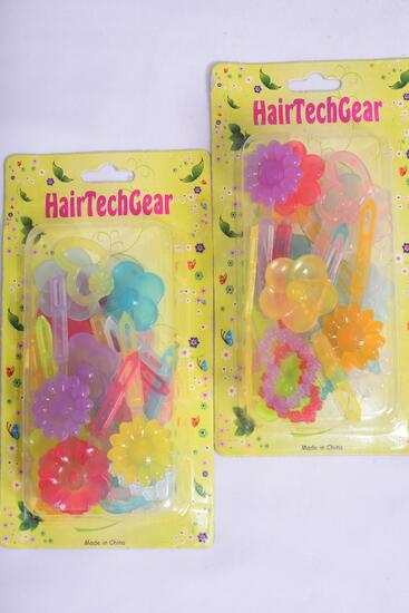 Barrettes Flowers Hearts Mix Transparent Multi / 12 Card = Dozen Transparent Multi , Each Card have UPC Code , 12 Card = Dozen 