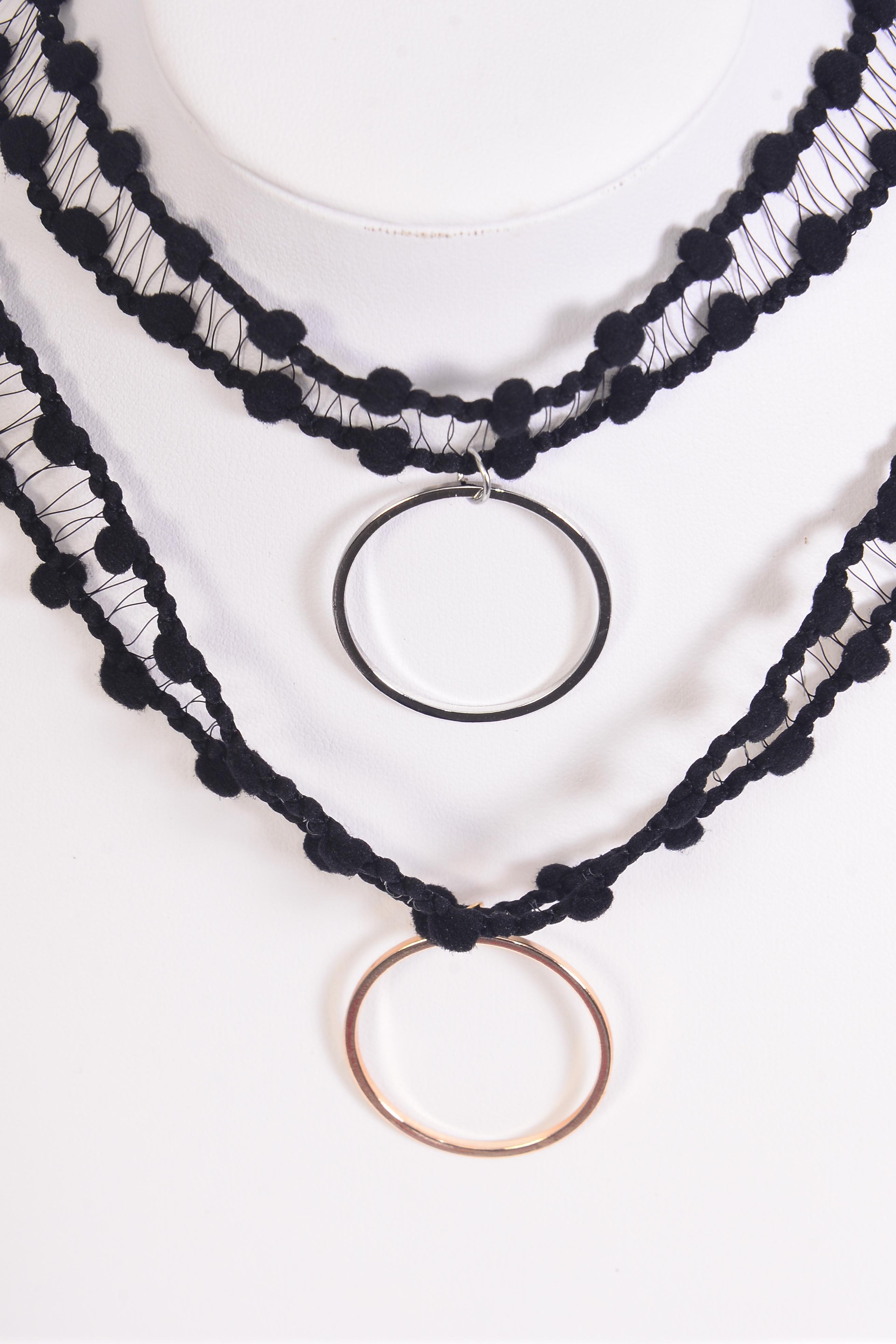 4mm Black Round Leather Cord Choker Necklace - 14K Gold Filled Clasp, Unisex, 14" - 36"