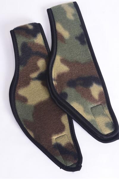 Polar Fleece Head Wrap Camouflage Velcro / 12 pcs = Dozen  Camo , Size - 23" x 4.5" , 6 of each Pattern Asst , Hang Tag & UPC Code , OPP bag