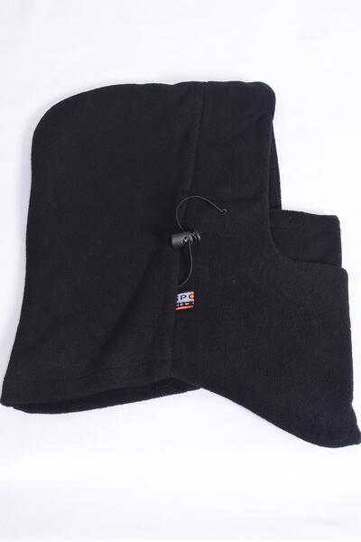 Hat Polar Fleece Balaclava Face Mask Black / 12 pcs = Dozen Black , Display Card & OPP Bag & UPC Code