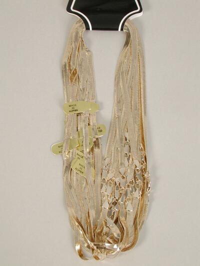 Chain Herringbone Necklace Flexible 6 mm Wide 20 inch / 12 pcs = Dozen 6 mm Wide , Size - 20" , Choose Gold or Silver Finish , W OPP bag