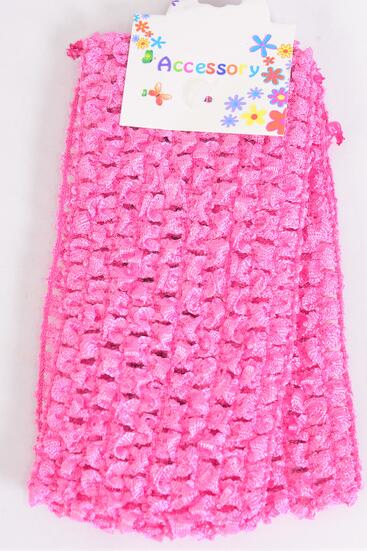 Ballerina Headband 24 pcs Stretch Hot Pink / 12 card = Dozen Hot Pink , Size - 2.75" x 5.5" Wide , Hang tag & UPC Code , each card has 2pcs , 12 card = Dozen