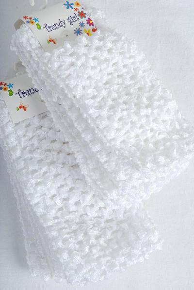 Ballerina Headband 36 pcs White / 12 Card = Dozen Stretch , Size - 1.75" Wide , 3 pcs Per card , 12 card = Dozen , Hang Tag & OPP Bag & UPC Code