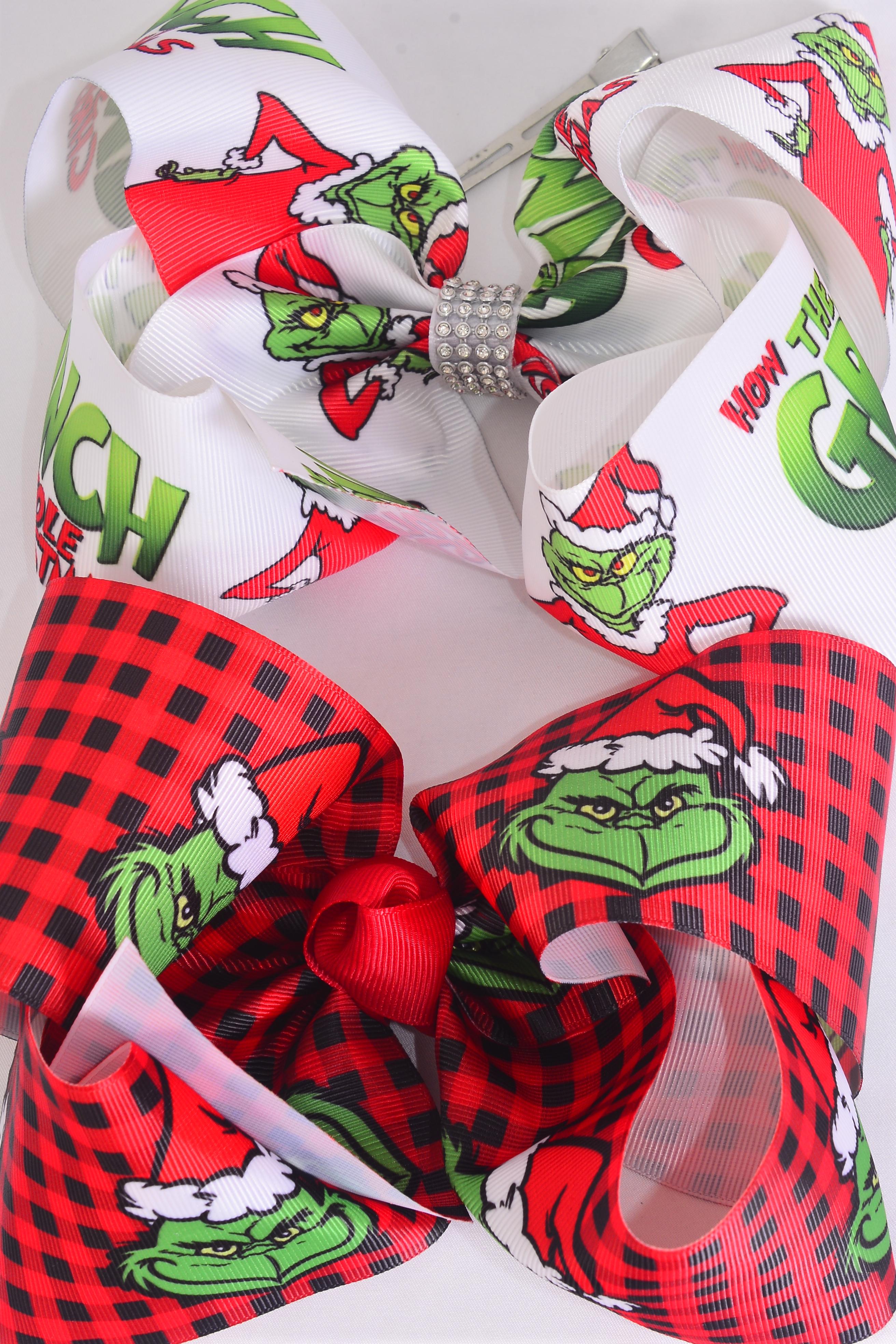 【2025年】高評価レビューアイテム特集 Christmas Jumbo Bow Hair Grinch 12 / Bow-tie Grosgrain Mix 下着・アンダーウェア