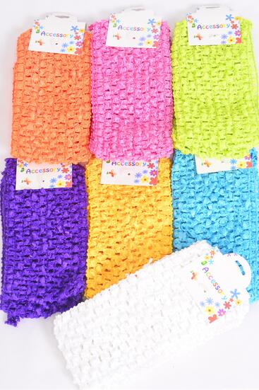 Ballerina Headband 24 pcs Stretch Citrus Mix / 12 card = Dozen Citrus , Size - 2.75" x 5.5" Wide , 2 Blue , 2 Fuchsia , 2 White , 2 Yellow , 2 Purple , 1 Orange , 1 Lime Mix , Hang tag UPC Code 