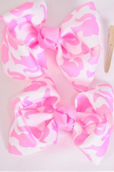 Hair Bow 24 pcs Barbie Grosgrain Bow-tie / 24 pcs Bow = Dozen Barbie , Alligator Clip , Size - 4" x 3" Wide , Clip Strip & UPC Code