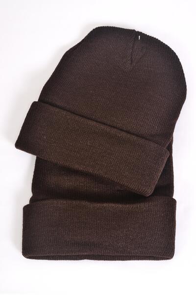 Hat Winter Knitted Hat Beanie Skull Cap Polyester Heavy Weight / 12 pcs = Dozen Good Quality , Choose Colors , Hang tag & OPP bag & UPC Code
