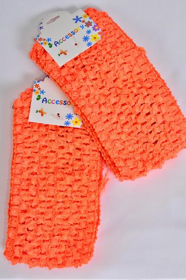 Ballerina Headband 24 pecs Stretch Autumn Orange / 24 pcs = Dozen Autumn Orange , Size - 2.75" x 5.5" Wide , Hang tag & UPC Code , each card has 2 pcs , 12card = Dozen