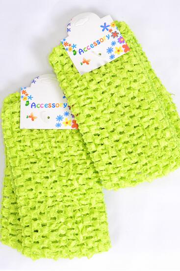 Ballerina Headband 24 pcs Stretch Lime Green / 12 card = Dozen Lime Green , Size - 2.75" x 5.5" Wide , Hang tag & UPC Code , each card has 2 pcs , 12card = Dozen