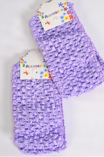Ballerina Headband 24 pcs Lavender / 12 card = Dozen Lavender , Stretch , Size - 5.5" x 2.75" Wide , Hang Tag & OPP Bag & UPC Code