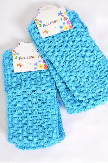Ballerina Headband 24 pcs Stretch Turquoise / 24 pcs = Dozen Turquoise ,  Size - 2.75" x 5.5" Wide , Hang tag & UPC Code , each card has 2 pcs ,12 card = Dozen
