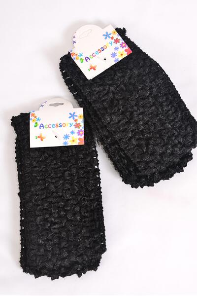 Ballerina Headband 24 pcs Stretch Black / 12 card = Dozen Black , Size - 2.75" x 5.5" Wide ,12 card = Dozen