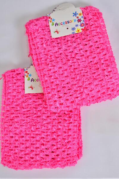 Ballerina Headband 24 pcs Turban 4 Inch Wide Neon Pink / 12 card= Dozen Neon Pink , Stretch , Size - 4" Wide , Hang Tag & OPP Bag & UPC Code , 2 pcs per Card , 12 card = Dozen