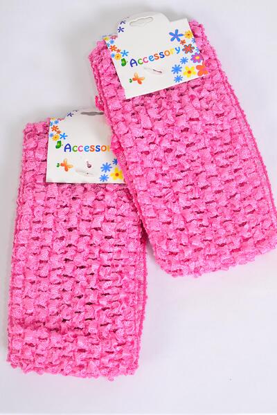 Ballerina Headband 24 pcs Stretch Hot Pink / 12 card = Dozen Hot Pink , Size - 2.75" x 5.5" Wide , Hang tag & UPC Code , each card has 2pcs , 12 card = Dozen