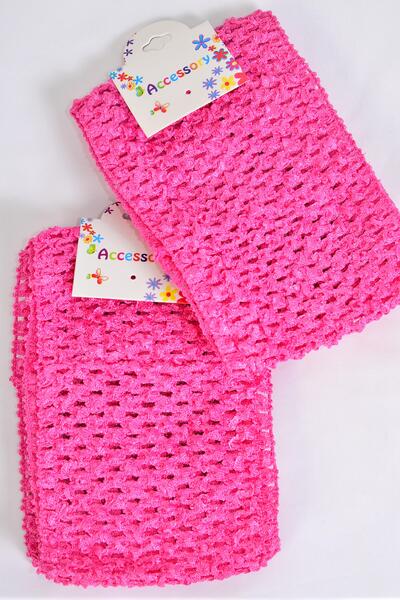 Ballerina Headband 24 pcs Turban 4 Inch Wide Fuchsia / 12 card = Dozen Fuchsia , Stretch , Size - 4" Wide , Hang Tag & OPP Bag & UPC Code , 2 pcs per Card , 12 card = Dozen