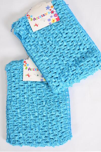 Ballerina Headband 24 pcs Turban 4 Inch Wide Turquoise / 12 card= Dozen Stretch , Size - 4" Wide , Hang Tag & OPP Bag & UPC Code , 2 pcs per Card , 12 card = Dozen