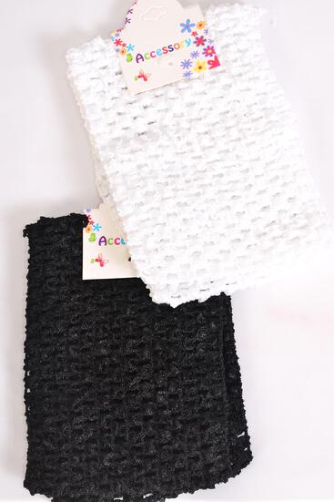 Ballerina Headband 24 pcs Turban 4 Inch Wide Black White Mix / 12 card = Dozen           Stretch , Size - 4" Wide , 6 Black , 6 White Color Asst , Hang Tag & OPP Bag & UPC Code