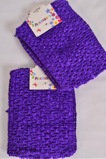 Ballerina Headband 24 pcs Turban 4 Inch Wide Purple / 12 card= Dozen Purple , Stretch , Size - 4" Wide , Hang Tag & OPP Bag & UPC Code , 2 pcs per Card , 12 card = Dozen