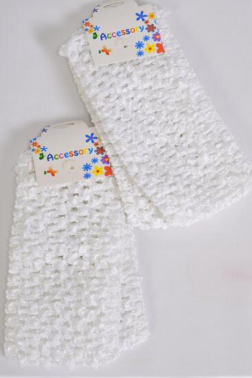 Ballerina Headband 24 pcs Stretch White / 12 card = Dozen White , Size - 2.75" x 5.5" Wide , Hang tag & UPC Code , each card has 2 pcs , 12 card = Dozen