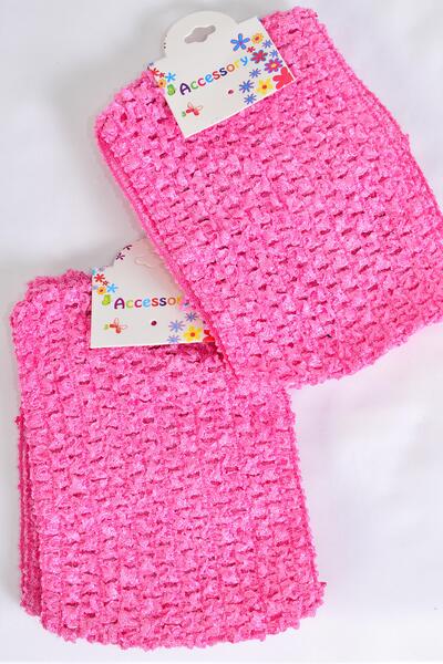 Ballerina Headband 24 pcs Turban 4 Inch Wide Hot Pink / 12 card = Dozen  Hot Pink , Stretch , Size - 4" Wide , Hang Tag & OPP Bag & UPC Code , 2 pcs per Card , 12 card = Dozen