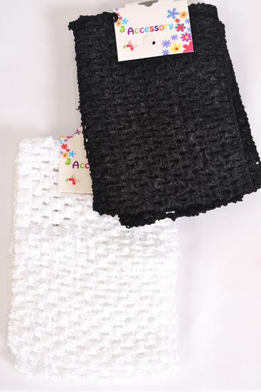 Ballerina Headband 24 pcs Turban 4 Inch Wide Black White Mix / 12 card = Dozen           Stretch , Size - 4" Wide , 6 Black , 6 White Color Asst , Hang Tag & OPP Bag & UPC Code