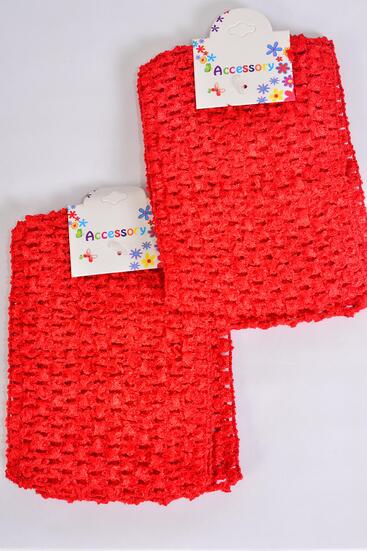 Ballerina Headband 24 pcs Turban 4 Inch Wide Red / 12 card = Dozen Red , Stretch , Size - 4" Wide , Hang Tag & OPP Bag & UPC Code