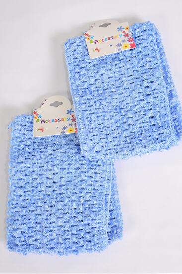 Ballerina Headband 24 pcs Turban 4 Inch Wide Baby Blue / 12 card= Dozen Baby Blue , Stretch , Size - 4" Wide , Hang Tag & OPP Bag & UPC Code , 2 pcs per Card , 12 card = Dozen