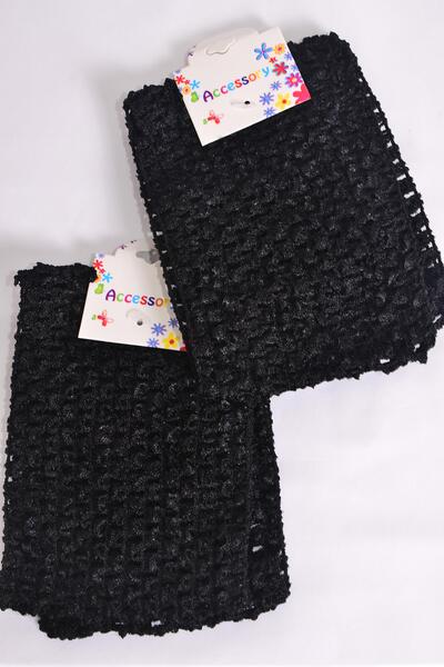 Ballerina Headband 24 pcs Turban 4 Inch Wide Black / 12 card = Dozen Black , Stretch , Size - 4" Wide , Hang Tag & OPP Bag & UPC Code