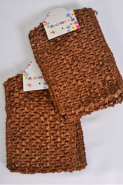 Ballerina Headband 24 pcs Turban 4 Inch Wide Brown / 12 card = Dozen Brown , Stretch , Size - 4" Wide , Hang Tag & OPP Bag & UPC Code , 2 pcs per Card , 12 card = Dozen