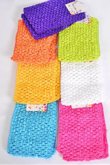 Ballerina Headband 24 pcs Turban 4 Inch Wide Citrus / 12 card = Dozen  Stretch , Size - 4" Wide , 2 White , 2 Fuchsia , 2 Purple , 2 Yellow , 2 Blue , 1 Lime , 1 Orange Color Asst , Hang Tag & OPP Bag & UPC Code