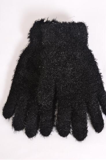 Glove Stretch Black / 12 pair = Dozen Black , Department Store Quality , OPP Bag