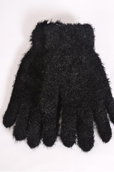 Glove Stretch Black / 12 pair = Dozen Black , Department Store Quality , OPP Bag