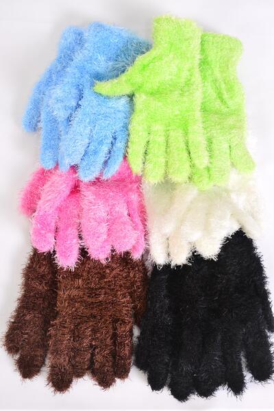 Glove Stretch Multi Color Mix Stretch / 12 pair = Dozen Multi , Stretch , 2 Black , 2 Brown , 2 white , 2 lime , 2 blue , 2 pink Color Mix , w OPP Bag