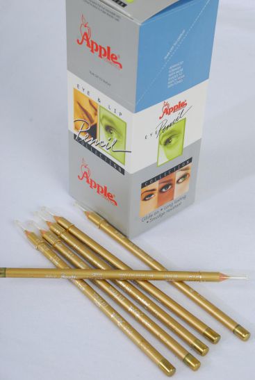 Eye & Lip liner Pencil 72 pcs Gold / Box  Gold , Size -3" Long , 72 pcs per Box