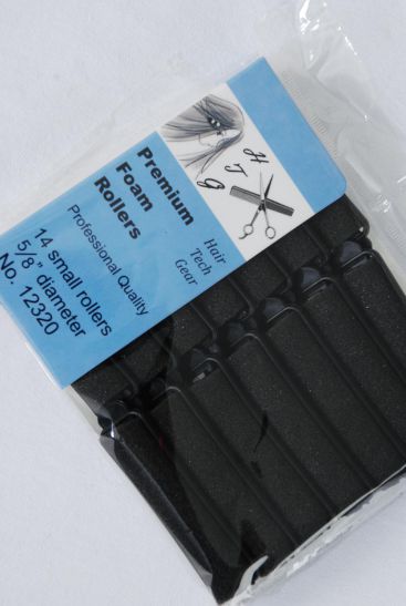 Foam Rollers 14 ct Small Black / 12 Bag = Pack Black , Small 5/8" Dia Wide , Individual OPP Bag & UPC Code , 14 pcs per Bag , 12 Bag = Pack