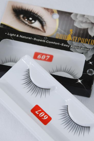 Eyelashes Style #607 / 12 card = Dozen Style # 607 , Individual Display Box , UPC Code ,12 Card = Dozen