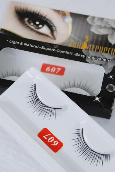 Eyelashes Style #607 / 12 card = Dozen Style # 607 , Individual Display Box , UPC Code ,12 Card = Dozen