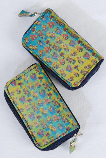 Coin Purse 3-D Cartoon Purse / 12 pcs = Dozen Size - 4.25" x 2" Wide , W OPP bag
