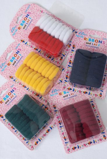 Elastic Terry Hair Ties 192 Pcs / 12 Card = Dozen Elastic Terry Hair Ties , each Card Have UPC Code , 16 pcs per Card , 12 Card = Dozen , Choose Colors