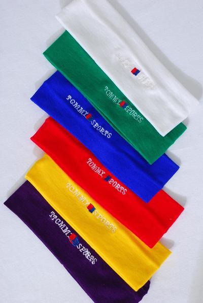 Headband Embroidery Stretch / 12 pcs = Dozen Stretch , Width -2.5" Wide , Choose Multi or Black White Mix , Individual OPP bag