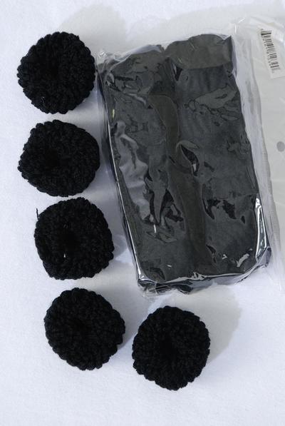 Elastic Terry Large Hair Ties 120 pcs / PK Good Quality , Size - 2" x 1" Wide , OPP Bag , 12 pcs per Bag , 10 Bag per Pack , Choose Colors                                                 