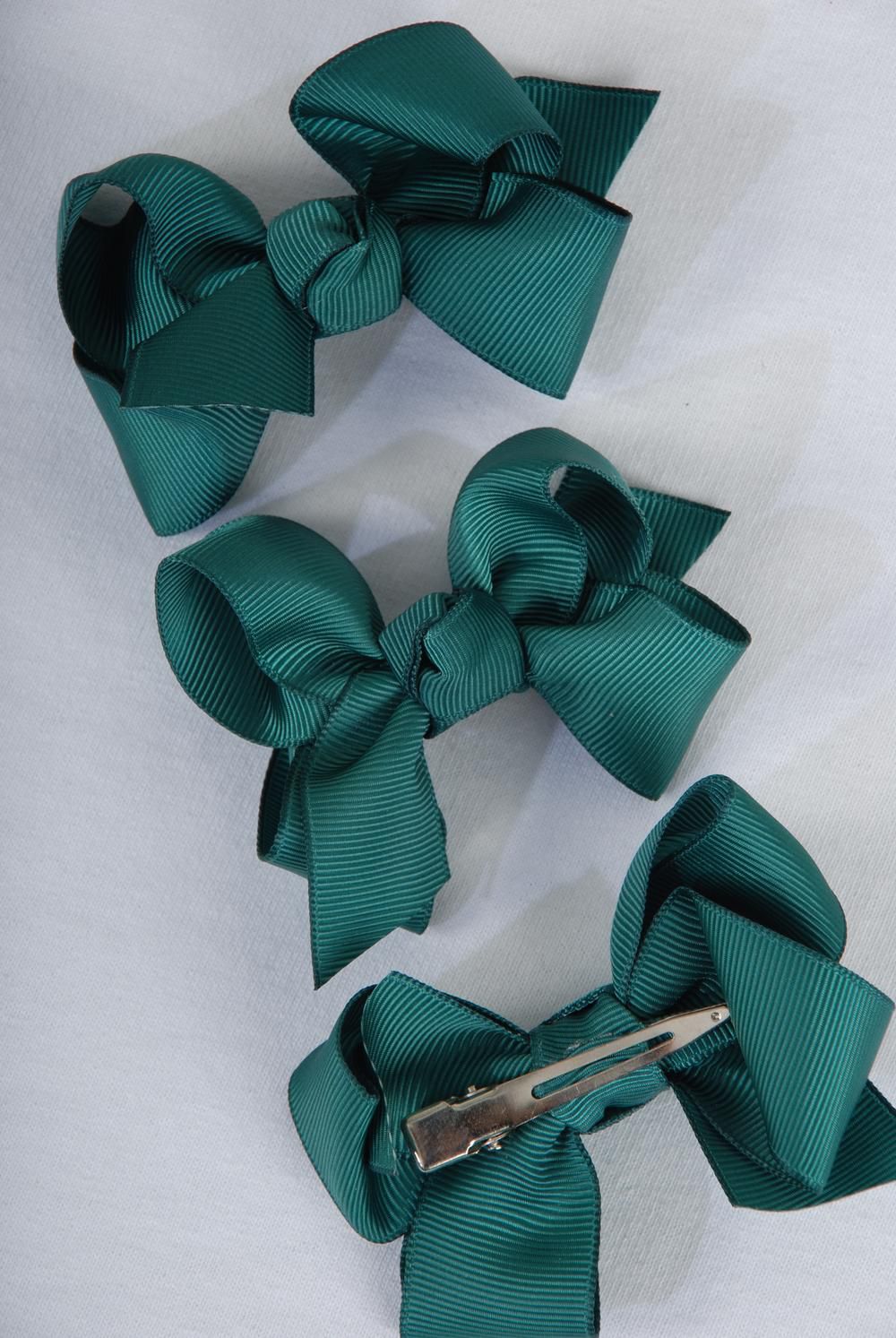 Hair Bow Grosgrain Bowtie Alligator Clip / 12 pcs Bow = Dozen